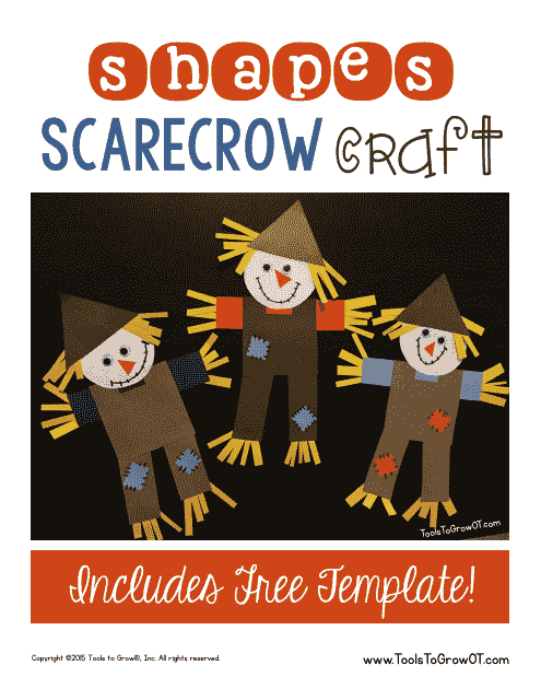 Paper Scarecrow Craft Template - Tools to Grow