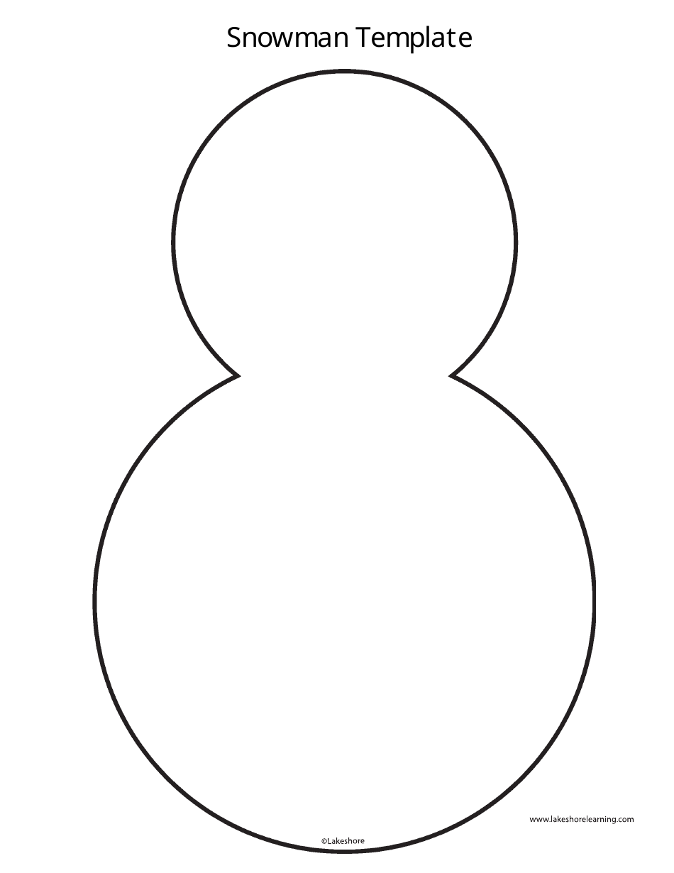 Snowman Template Lakeshore Download Printable PDF Templateroller