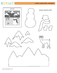Document preview: Snowman Landscape Template