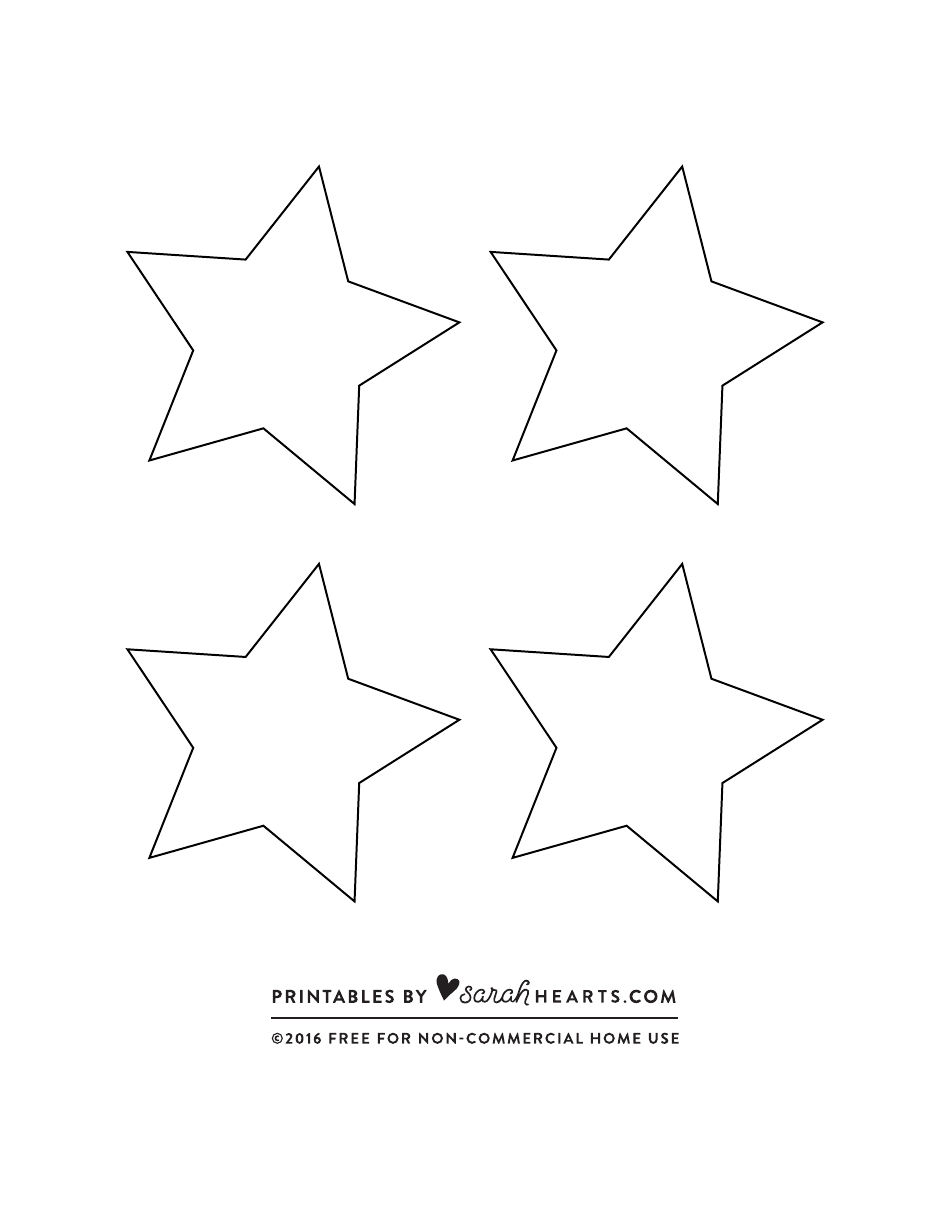 Star Templates - Sarah Hearts Download Printable PDF | Templateroller