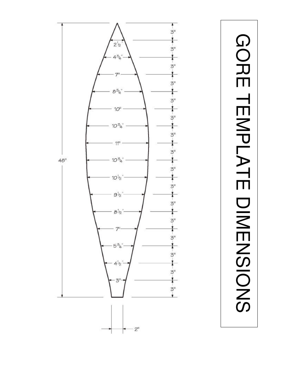 Tissue Paper Hot Air Balloon Gore Template Download Printable PDF Tissue Paper Hot Air Balloon Gore Template Download Printable PDF