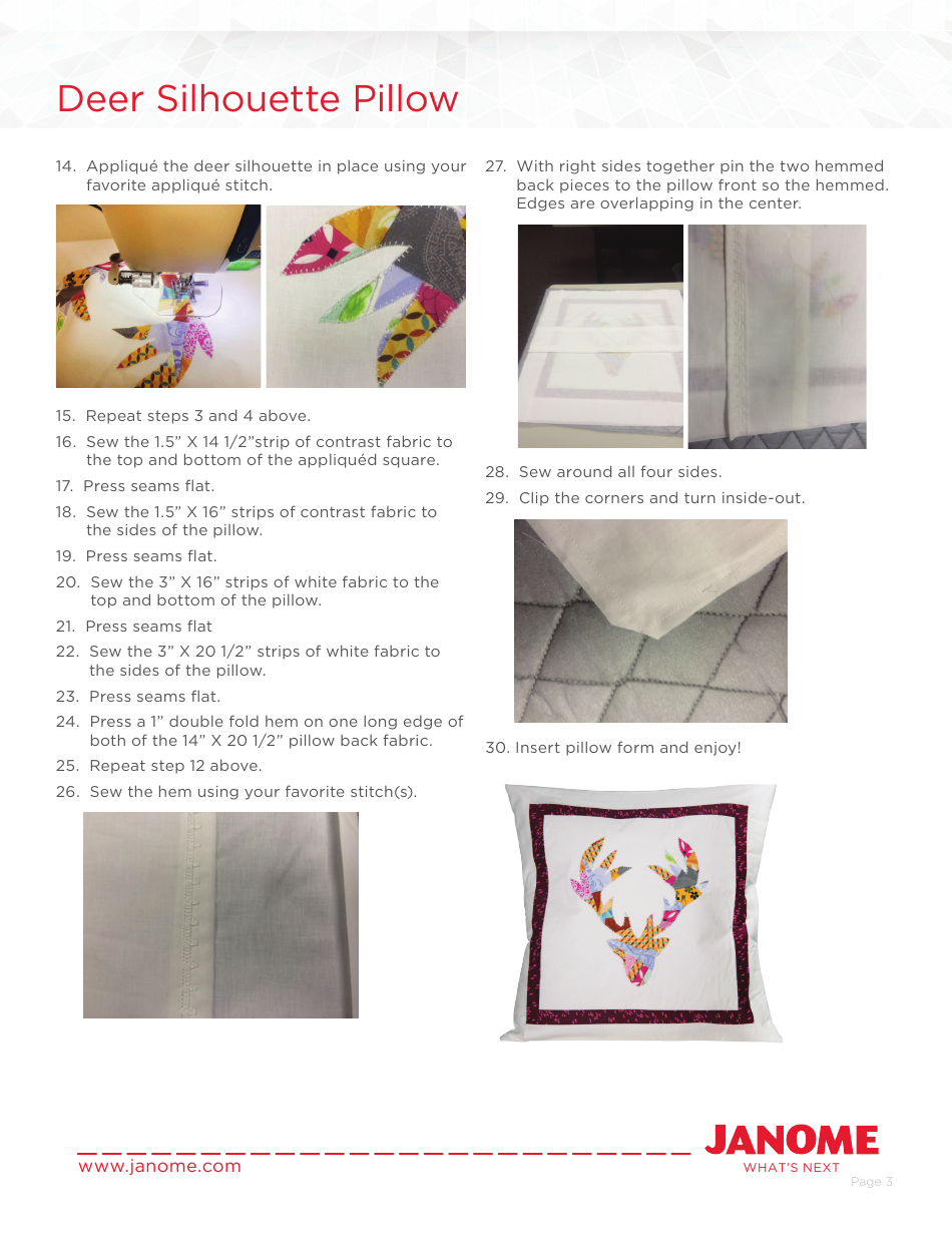 Deer Silhouette Pillow Template, Page 3