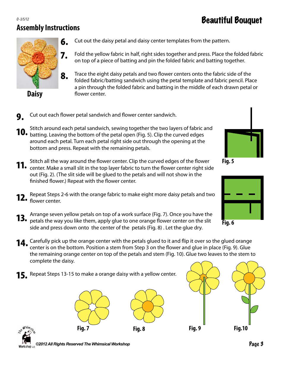 Beautiful Fabric Bouquet Leaf Templates - the Whimsical Workshop, Page 3
