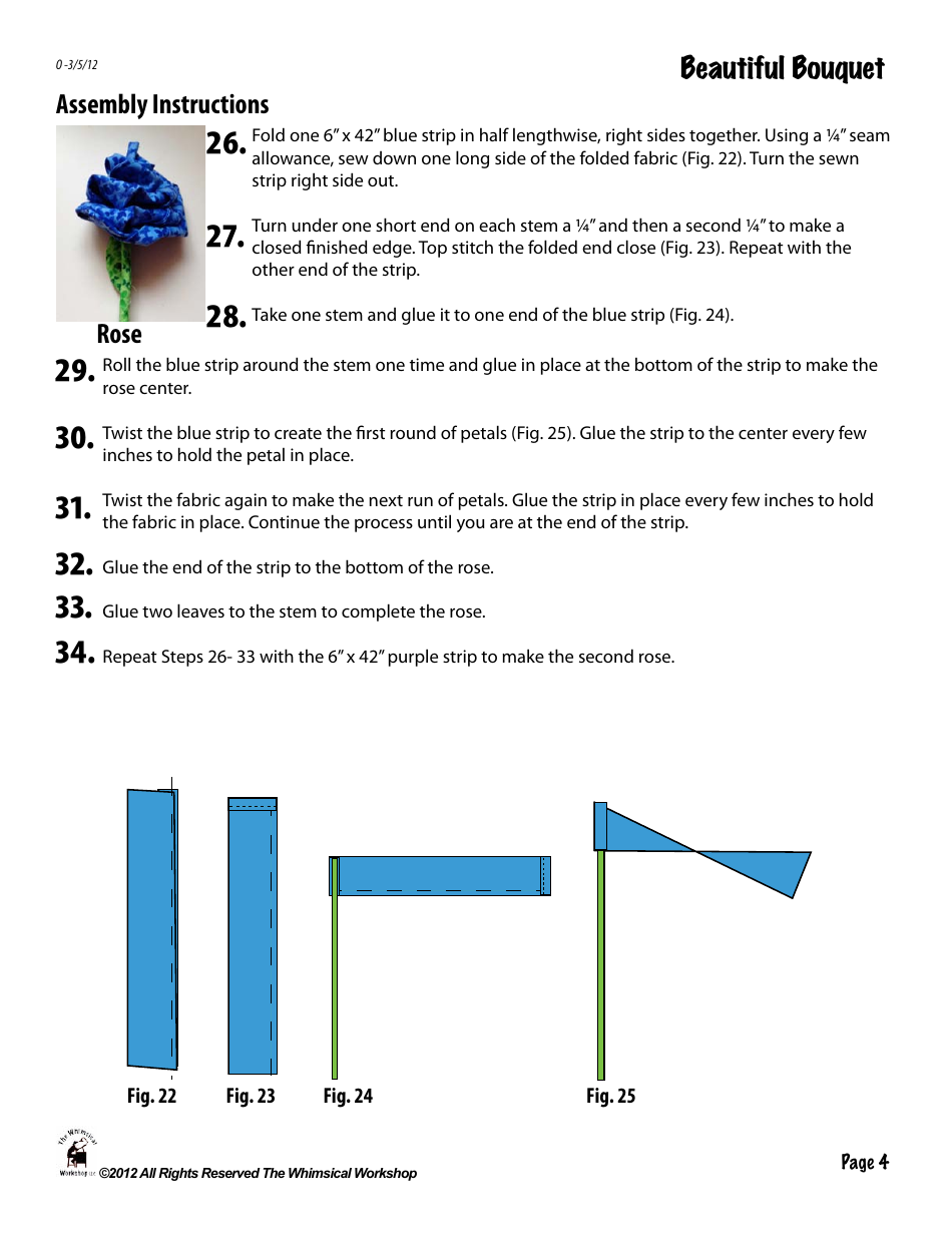 Beautiful Fabric Bouquet Leaf Templates - the Whimsical Workshop, Page 5