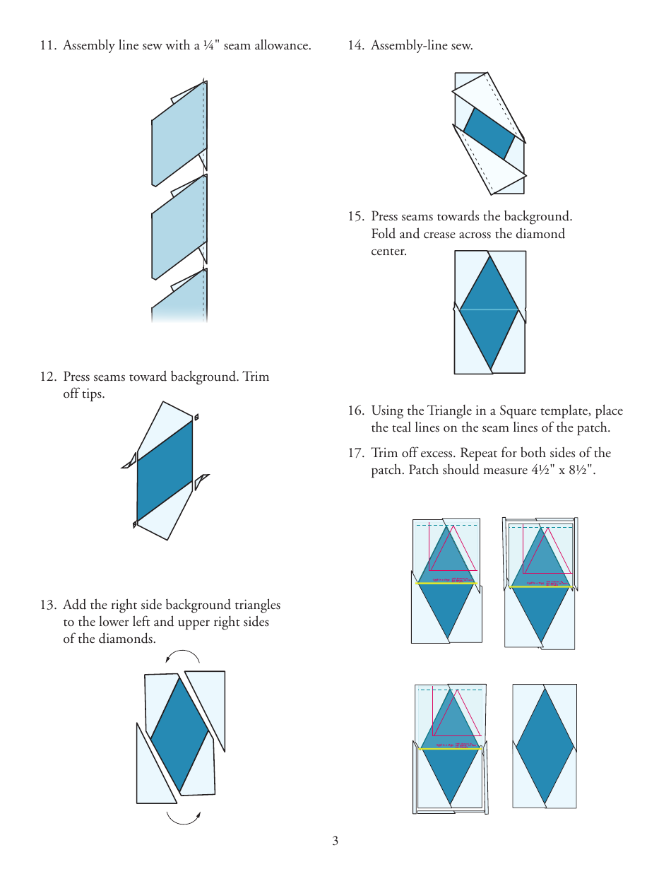 Storm at Sea Quilt Block Template, Page 3