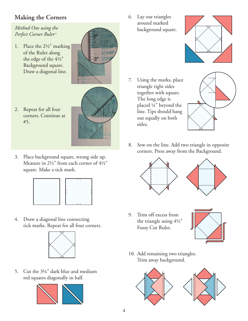 Storm at Sea Quilt Block Template, Page 4