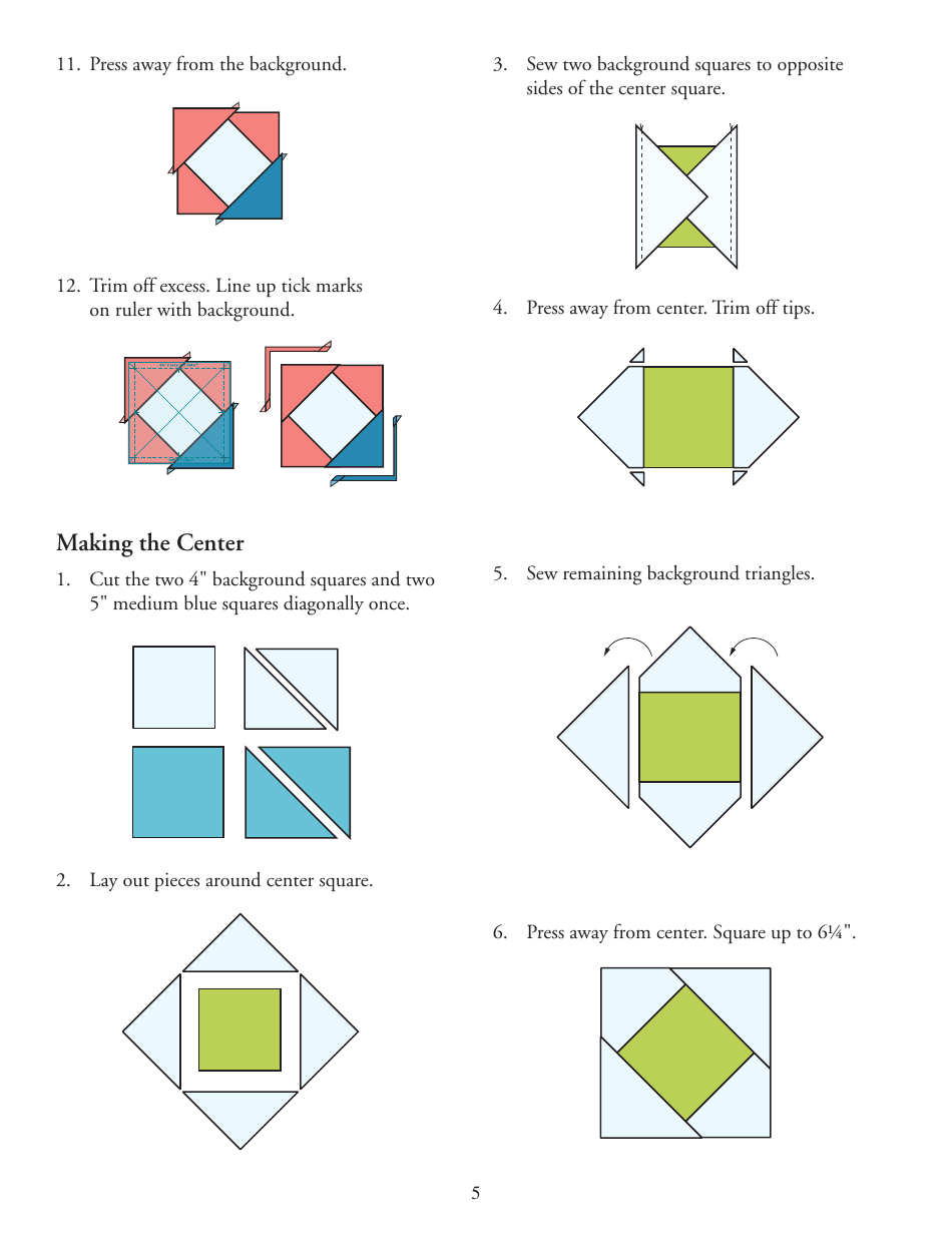 Storm at Sea Quilt Block Template, Page 5