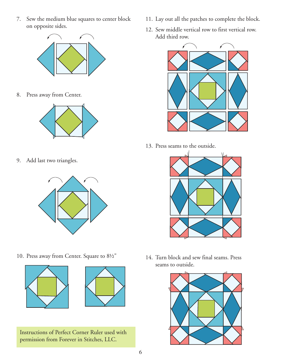 Storm at Sea Quilt Block Template, Page 6