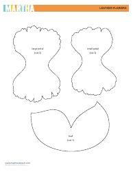 Document preview: Leather Flower Templates