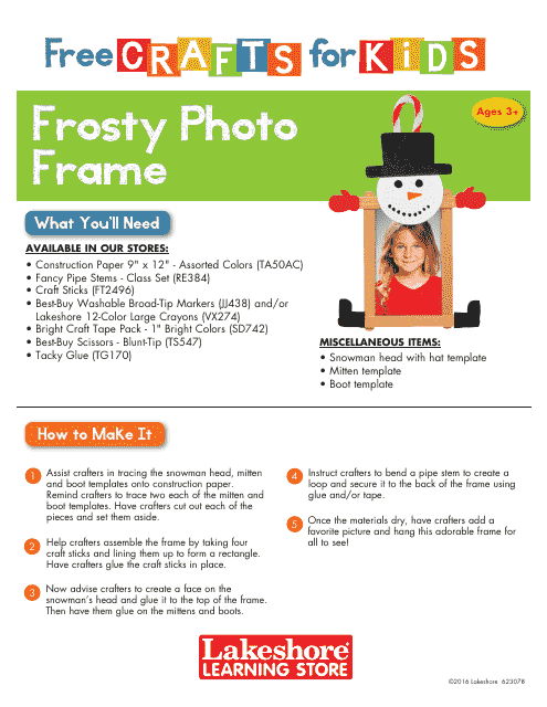 Frosty's Signpost - Snowman Photo Frame Template