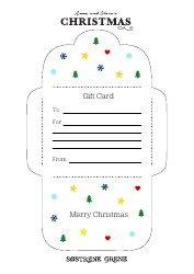 Document preview: Christmas Gift Card Template