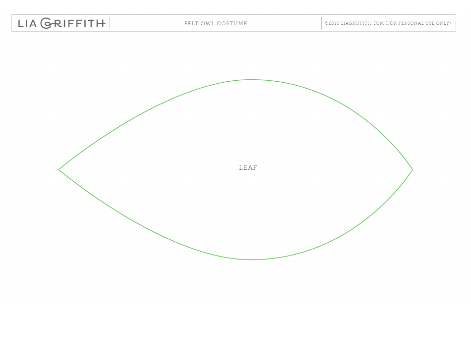 Felt Owl Costume Template, Page 3