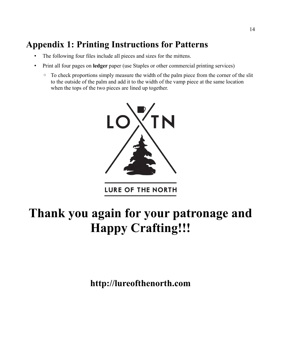 Winter Mitten Template, Page 14