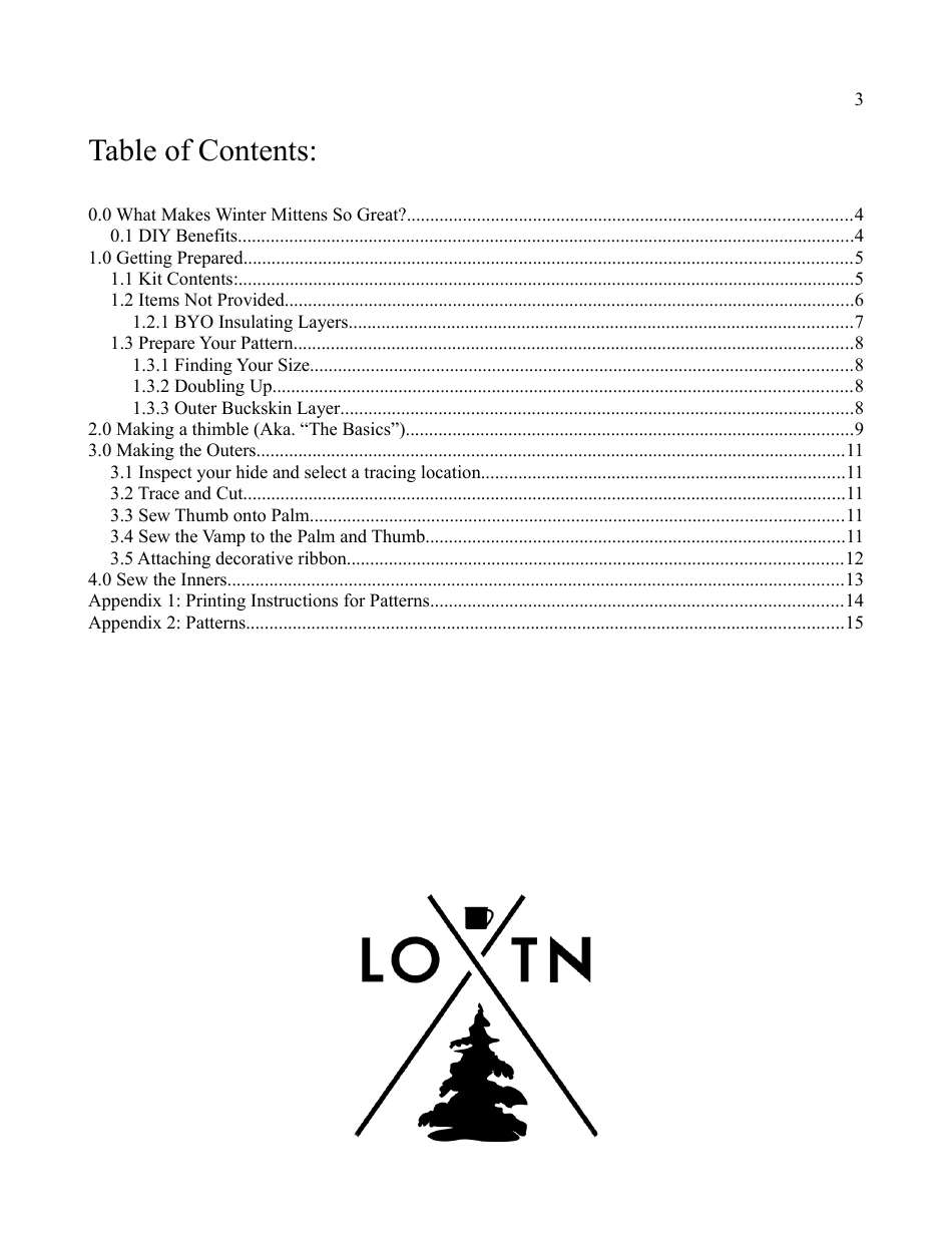 Winter Mitten Template, Page 3