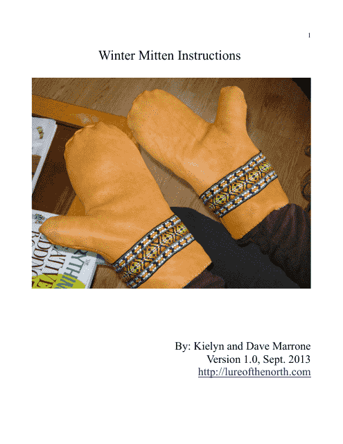 Winter Mitten Template - Printable Pattern for DIY Winter Mittens
