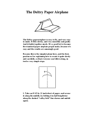 Deltry Paper Airplane Template, Page 2