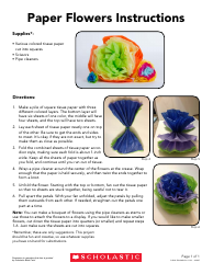 Document preview: Paper Flowers Project - Scholastic
