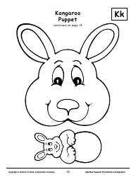Alphabet Paper Bag Puppet Pattern Templates - Teacher&#039;s Friend, a Scholastic Company, Page 13