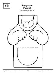 Alphabet Paper Bag Puppet Pattern Templates - Teacher&#039;s Friend, a Scholastic Company, Page 14