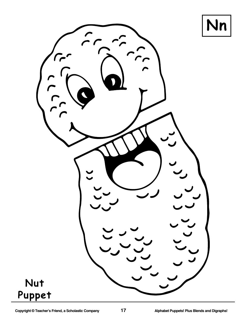 Alphabet Paper Bag Puppet Pattern Templates - Teachers Friend, a Scholastic Company, Page 17