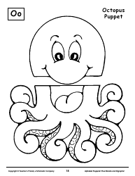 Alphabet Paper Bag Puppet Pattern Templates - Teacher&#039;s Friend, a Scholastic Company, Page 18