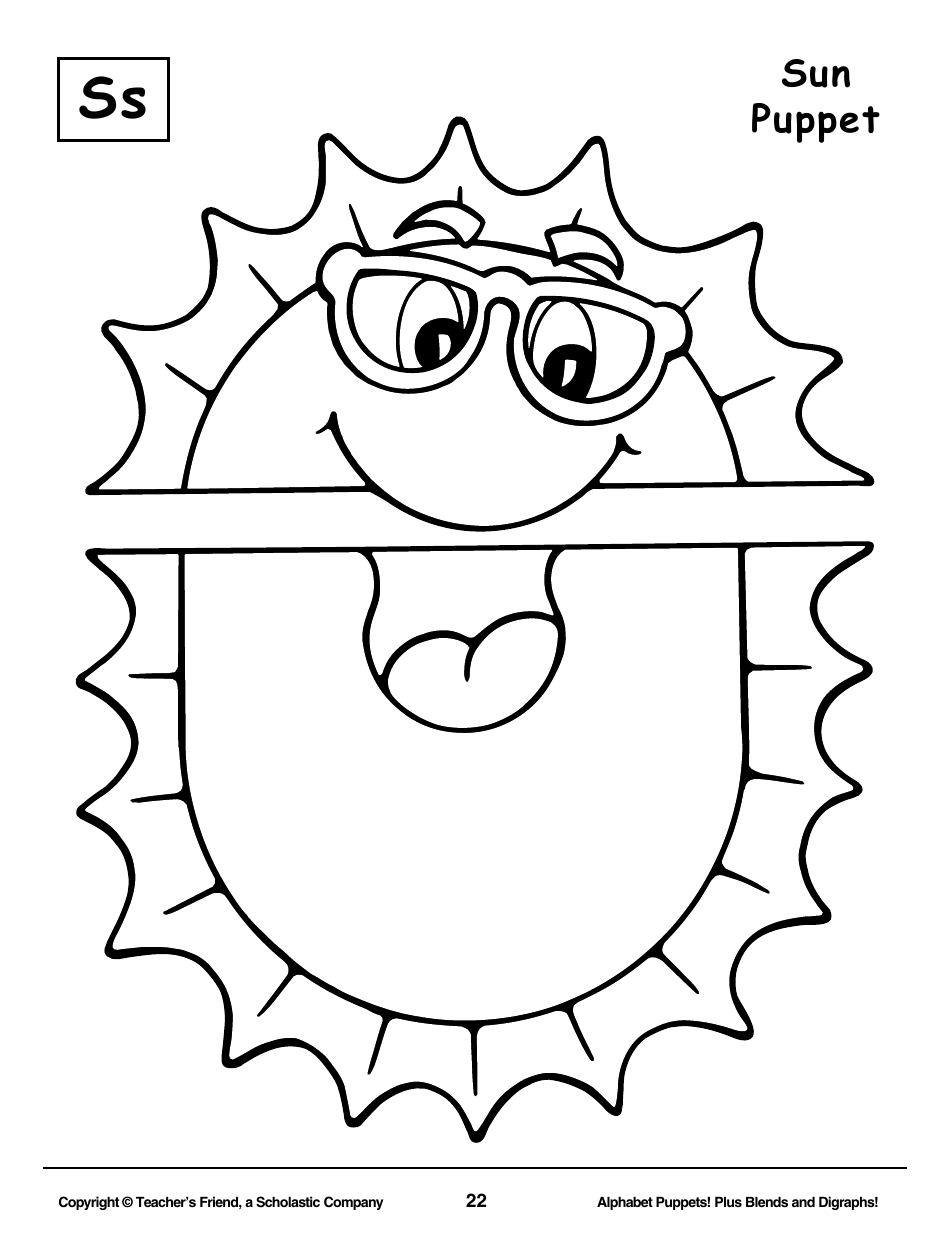 Alphabet Paper Bag Puppet Pattern Templates - Teachers Friend, a Scholastic Company, Page 22