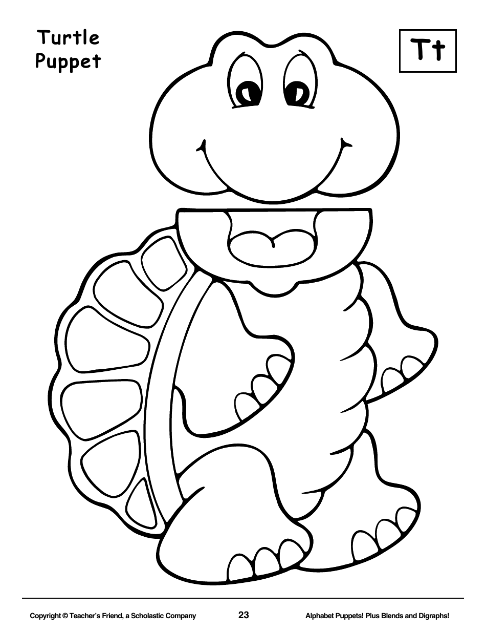 Alphabet Paper Bag Puppet Pattern Templates - Teachers Friend, a Scholastic Company, Page 23