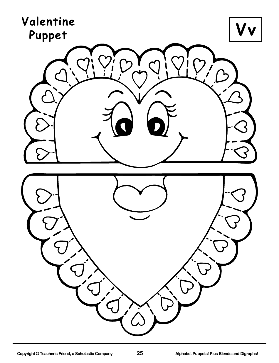 Alphabet Paper Bag Puppet Pattern Templates - Teachers Friend, a Scholastic Company, Page 25