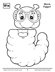Alphabet Paper Bag Puppet Pattern Templates - Teacher&#039;s Friend, a Scholastic Company, Page 26