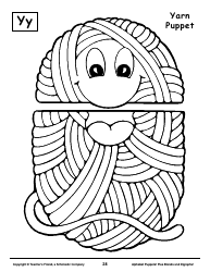Alphabet Paper Bag Puppet Pattern Templates - Teacher&#039;s Friend, a Scholastic Company, Page 28