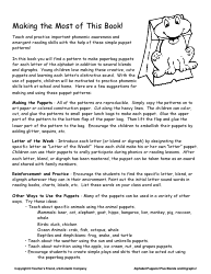 Alphabet Paper Bag Puppet Pattern Templates - Teacher&#039;s Friend, a Scholastic Company, Page 2