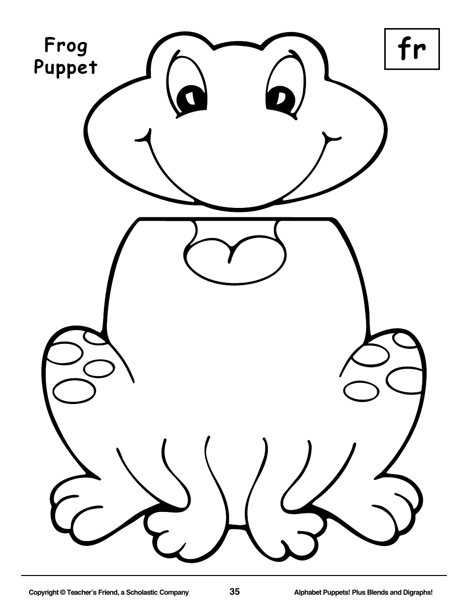 Alphabet Paper Bag Puppet Pattern Templates - Teachers Friend, a Scholastic Company, Page 35