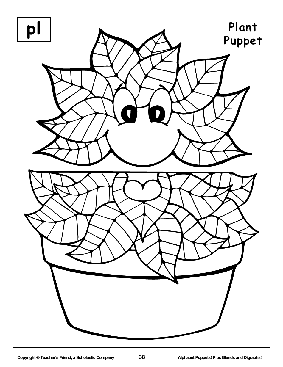Alphabet Paper Bag Puppet Pattern Templates - Teachers Friend, a Scholastic Company, Page 38