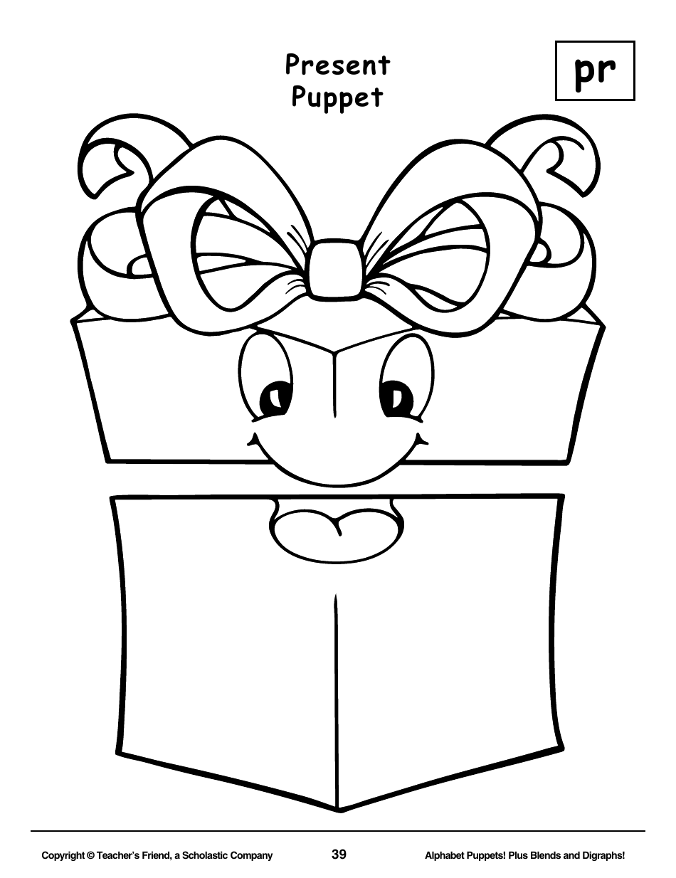 Alphabet Paper Bag Puppet Pattern Templates - Teachers Friend, a Scholastic Company, Page 39