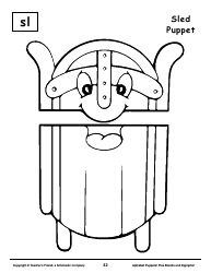 Alphabet Paper Bag Puppet Pattern Templates - Teacher&#039;s Friend, a Scholastic Company, Page 42