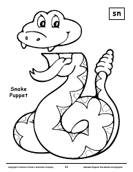 Alphabet Paper Bag Puppet Pattern Templates - Teacher&#039;s Friend, a Scholastic Company, Page 43