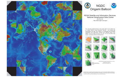 Document preview: Origami Paper Earth Pattern Template