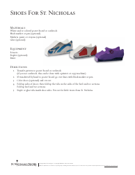 Document preview: Shoes for St. Nicholas Pattern Templates - Nicholas Center