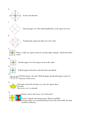 Fortune Teller Folding Guide, Page 2