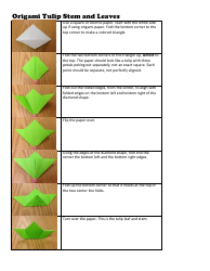 Document preview: Origami Paper Tulip Craft