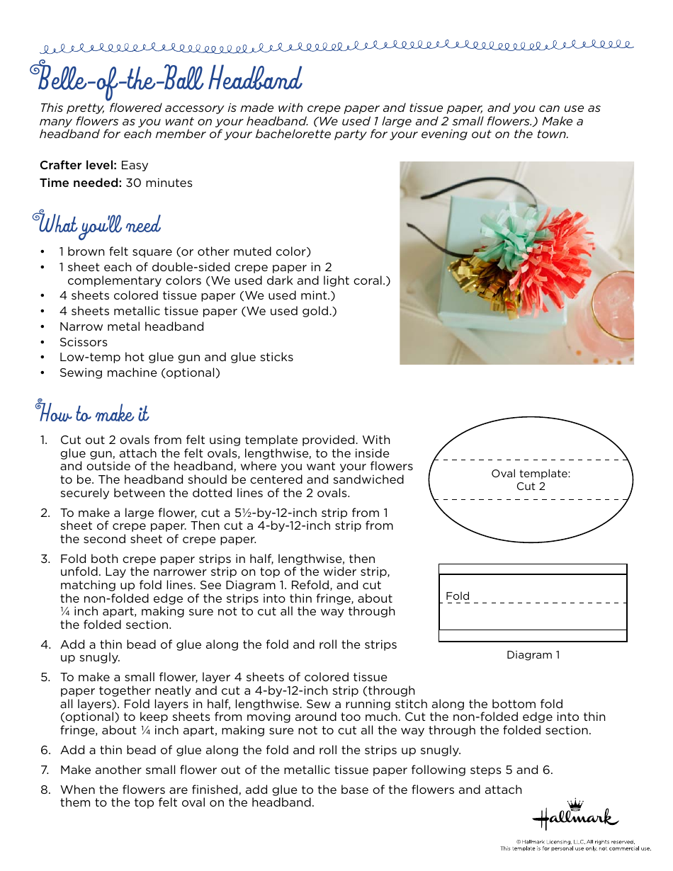 Paper Belle-Of-The-Ball Headband Templates - Hallmark_PreviewImage