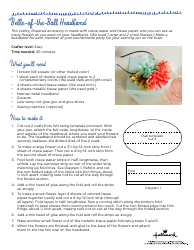 Document preview: Paper Belle-Of-The-Ball Headband Templates - Hallmark