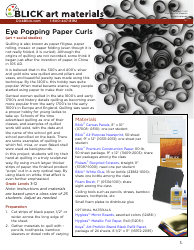 Document preview: Paper Quilling Tutorial - Dick Blick Art Materials