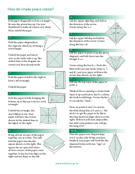 Origami Peace Crane Folding Guide - Canada, Page 2