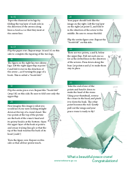 Origami Peace Crane Folding Guide - Canada, Page 3