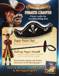Document preview: Paper Pirate Hat Template - Disney