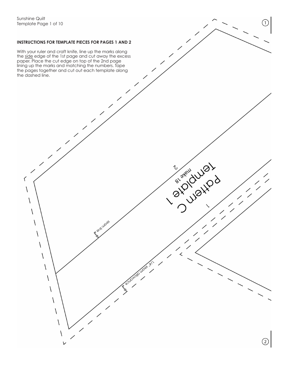 Sunshine Quilt Pattern Templates - Amy Butler Design, Page 5