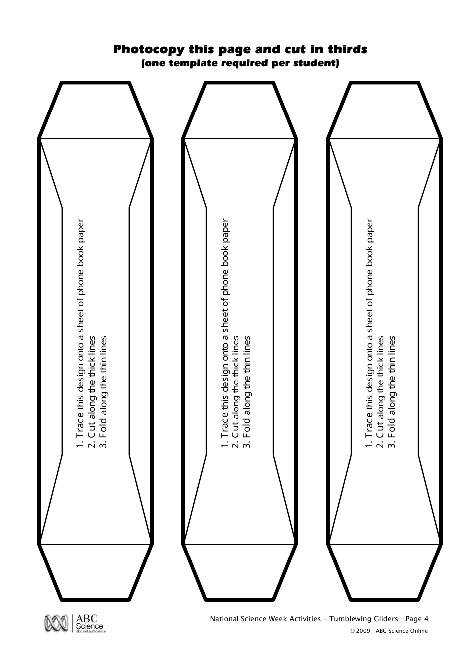 Paper Tumblewing Glider Templates - Abc Science Online, Page 4