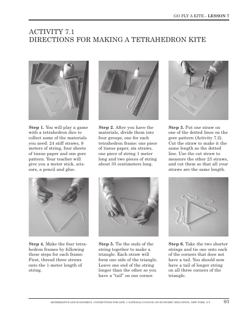 Tetrahedron Kite Pattern Template - National Council on Economic Education