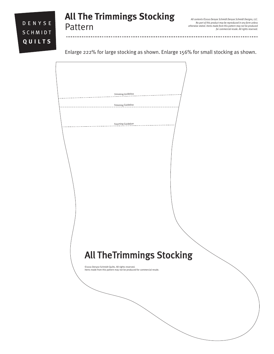 Quilted Stocking Pattern Template - Denyse Schmidt Quilts, Page 3